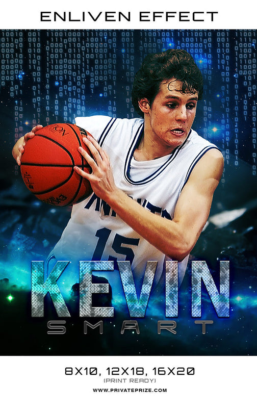 Kevin Smart Basketball Sports Template -  Enliven Effects - Photography Photoshop Template