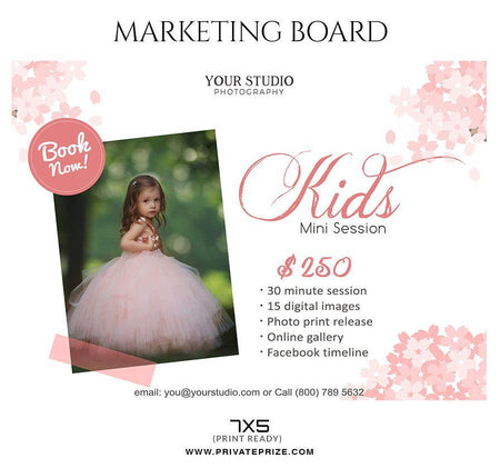 Kids - Mini Session Flyer Template for Photographers - PrivatePrize - Photography Templates