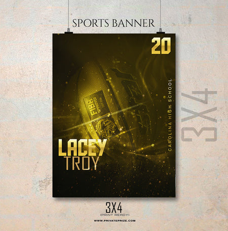 Lacey Troy- Basketball- Enliven Effects Sports Banner Photoshop Template - Photography Photoshop Template