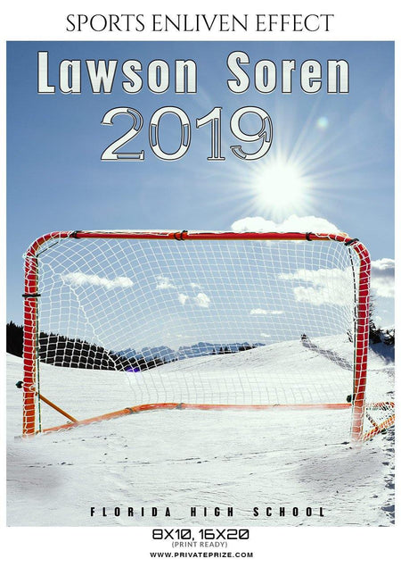 Lawson Soren - Ice Hockey Sports Enliven Effects Photography Template - PrivatePrize - Photography Templates