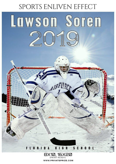 Lawson Soren - Ice Hockey Sports Enliven Effects Photography Template - PrivatePrize - Photography Templates
