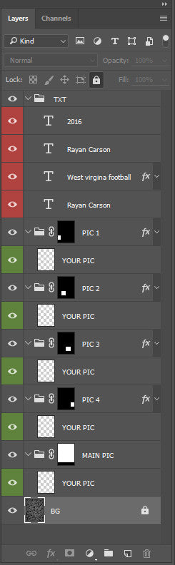 West Virginia Sports - Enliven Effect - Photography Photoshop Templates
