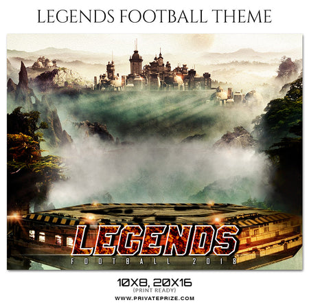 Legends - Football Themed Sports Photography Template - Photography Photoshop Template