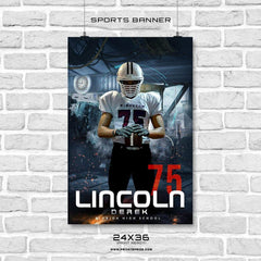 Lincolin Derek - Football Enliven Effects Sports Banner Photoshop Template