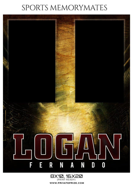 Logan Fernando - Football Memory Mate Photoshop Template - PrivatePrize - Photography Templates