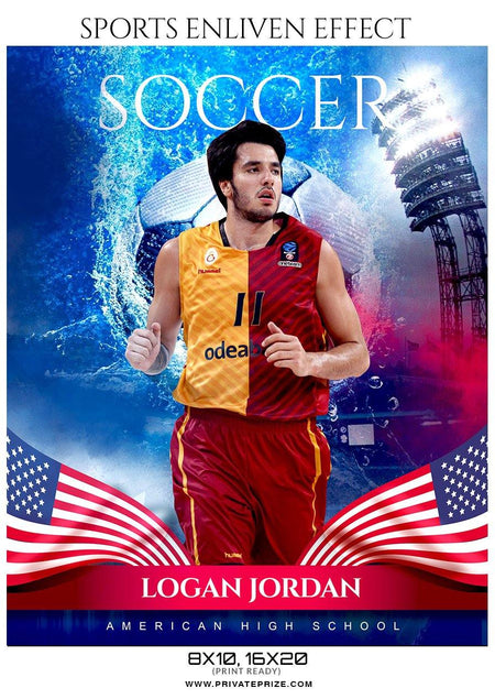 Logan Jordan - Soccer Sports Enliven Effects Photography Template - PrivatePrize - Photography Templates