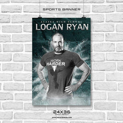 Logan Ryan - Fitness Enliven Effects Sports Banner Photoshop Template
