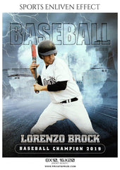 Lorenzo Brock - Baseball Sports Enliven Effects Photography Template