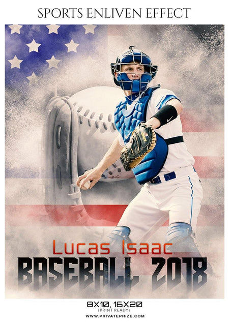 Lucas Isaac - Baseball Sports Enliven Effects Photography Template - PrivatePrize - Photography Templates