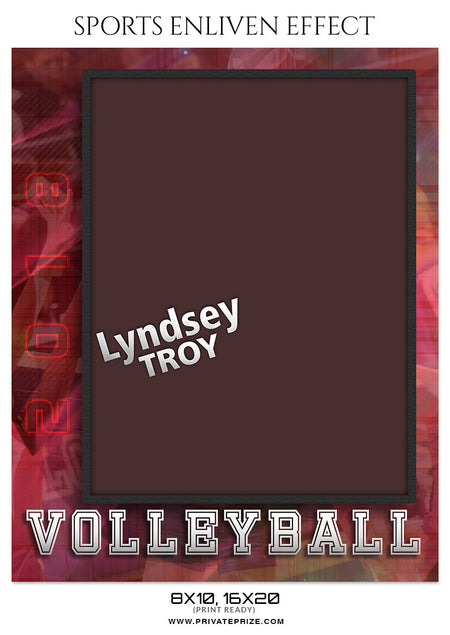 LYNDSEY TROY-VOLLEYBALL- SPORTS ENLIVEN EFFECTS - Photography Photoshop Template