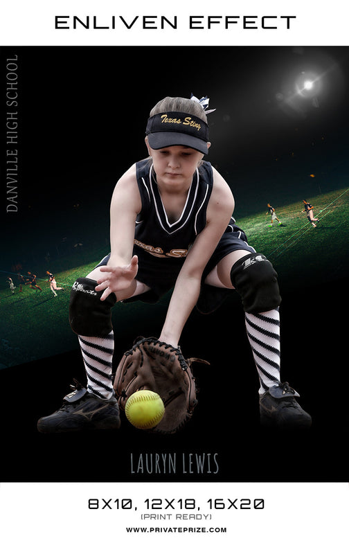 Lauren Danville High School Sports Template -  Enliven Effects - Photography Photoshop Template