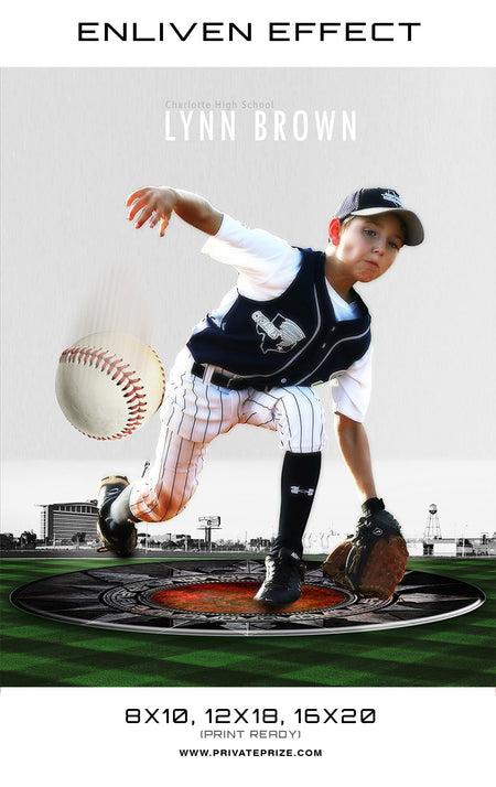 Lynn Charlotte High School Sports Template -  Enliven Effects - Photography Photoshop Template