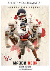 Major Deon - Football Memory Mate Photoshop Template