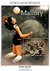 Mallory Adam Volleyball- Sports Memory Mate Photoshop Template