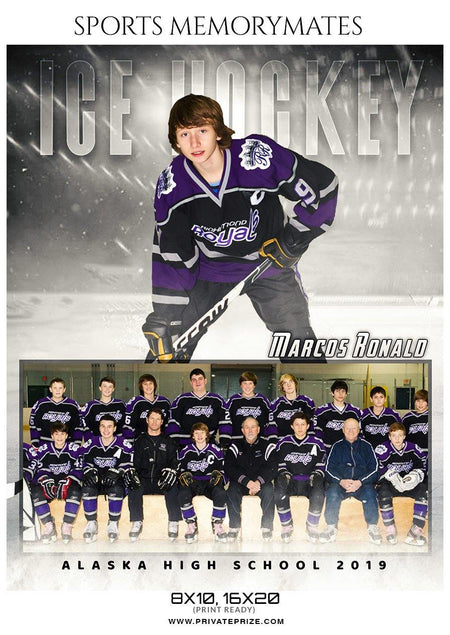 Marcos Ronald - Ice Hockey Memory Mate Photoshop Template - PrivatePrize - Photography Templates