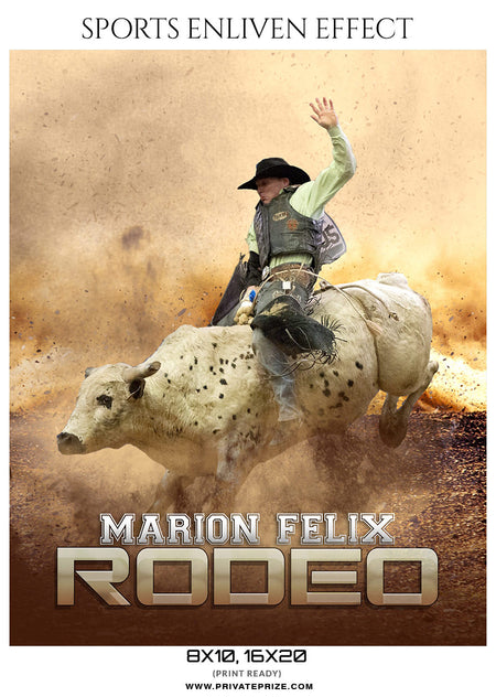 MARION FELIX RODEO SPORTS ENLIVEN EFFECTS - Photography Photoshop Template