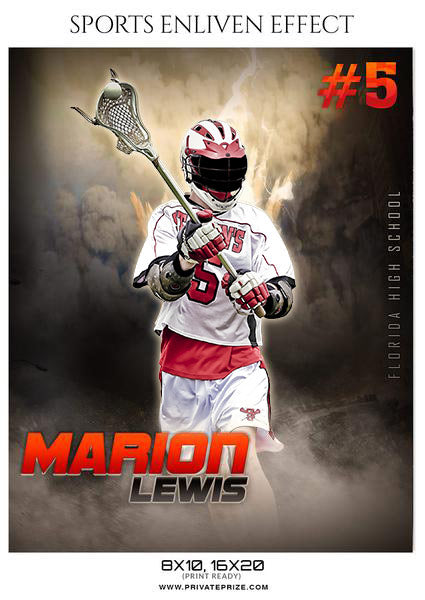 Marion Lewis Lacrosse Sports Template Enliven Effects