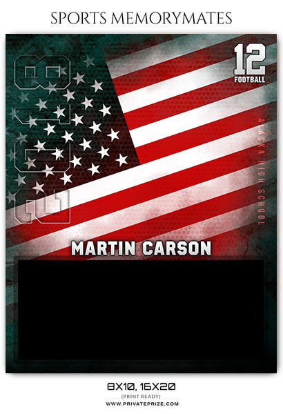 Martin Carson - Football Sports Memory Mates Photoshop Template - Photography Photoshop Template
