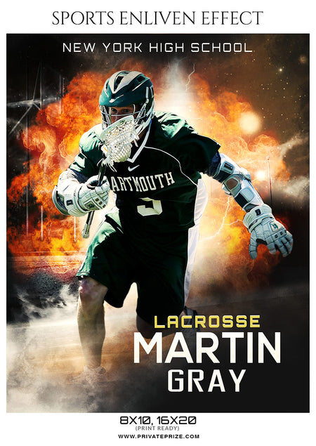 Martin gray - Lacrosse Sports Enliven Effects Photography Template - Photography Photoshop Template