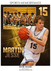 Martin-Jesse Basketball Sports Memory Mate Photoshop Template