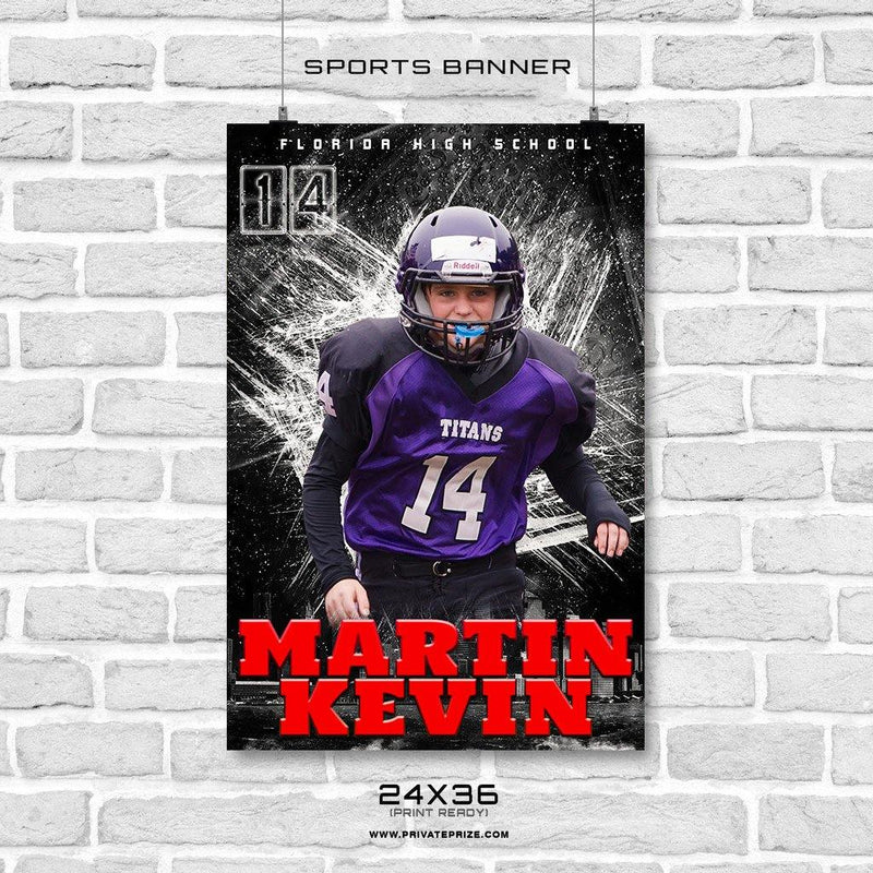 Martin Kevin - Football Enliven Effects Sports Banner Photoshop Template - PrivatePrize - Photography Templates