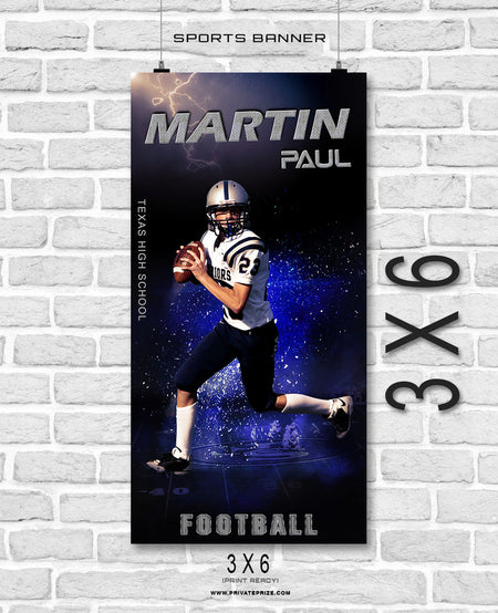 Martin Paul- Football- Enliven Effects Sports Banner Photoshop Template - Photography Photoshop Template