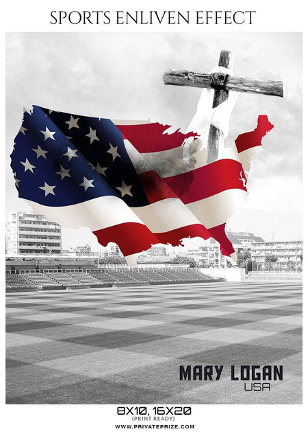 Mary Logan - Softball Sports Enliven Effect Photography template - PrivatePrize - Photography Templates