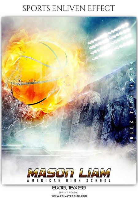 Mason Liam - Basketball Sports Enliven Effects Photography Template - PrivatePrize - Photography Templates