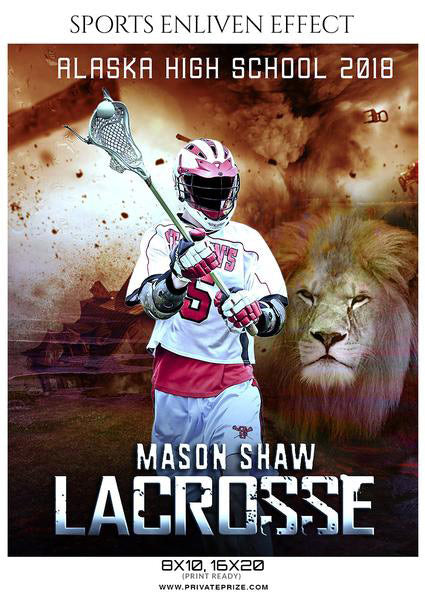 Mason Shaw - Lacrosse Sports Enliven Effects Photography Template