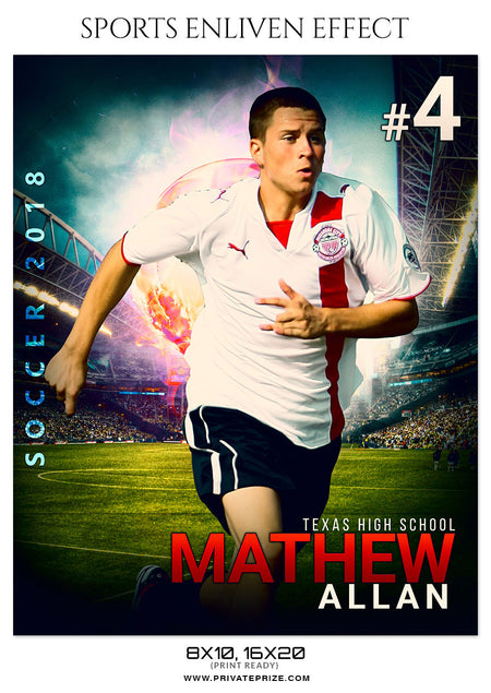 MATHEW ALLAN-SOCCER- SPORTS ENLIVEN EFFECT - Photography Photoshop Template