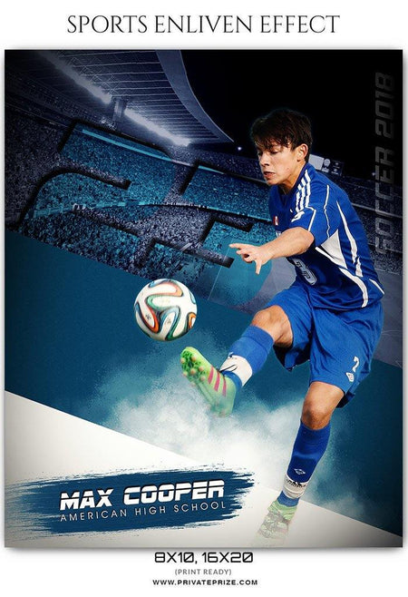 Max Cooper - Soccer Sports Enliven Effects Photography Template - PrivatePrize - Photography Templates