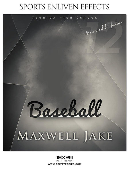 Maxwell Jake - Baseball Sports Enliven Effects Photography Template - PrivatePrize - Photography Templates