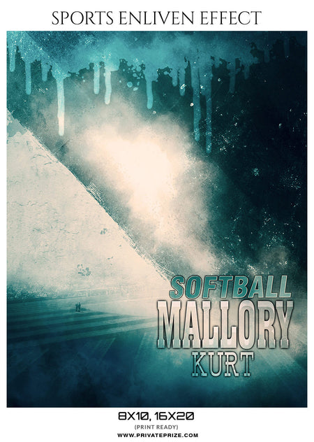 MELLORY KURT SOFTBALL- SPORTS ENLIVEN EFFECT - Photography Photoshop Template