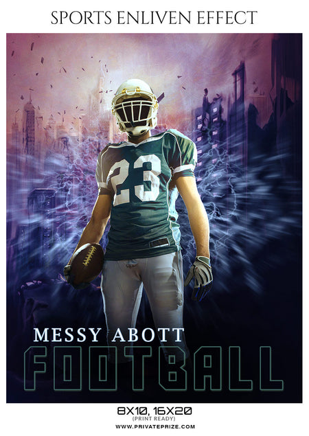 Messy Abott - Football Sports Enliven Effect Photography Template - Photography Photoshop Template
