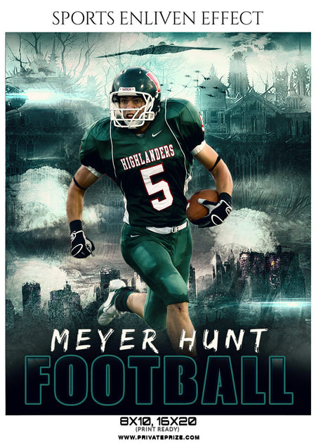 Meyer Hunt - Football Sports Enliven Effect Photography Template - Photography Photoshop Template