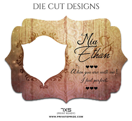 MIA AND ETHAN - DIE CUT DESIGN - Photography Photoshop Template
