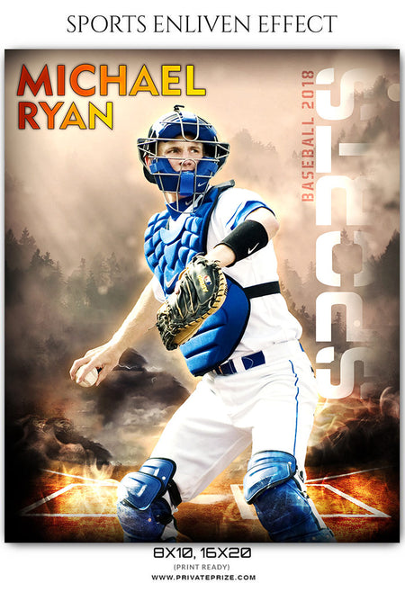 Michael Ryan - Baseball Sports Enliven Effects Photography Template - Photography Photoshop Template