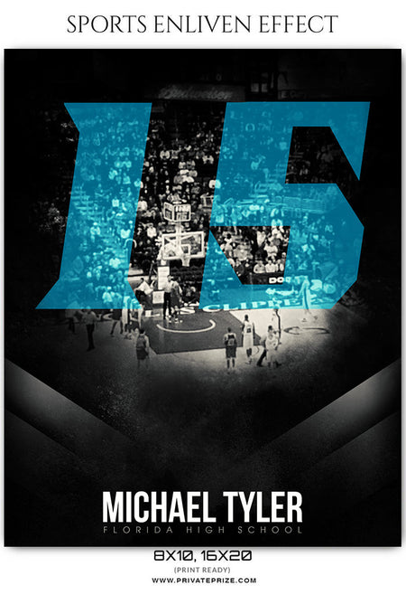 Michale Tyler - Basketball Sports Enliven Effects Photography Template - Photography Photoshop Template