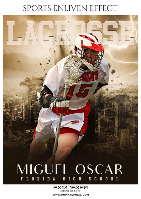 Miguel Oscar - Lacrosse Sports Enliven Effects Photography Template - Photography Photoshop Template