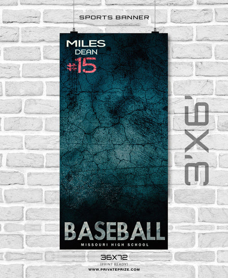 Miles Dean - Baseball Sports Banner Photoshop Template - Photography Photoshop Template