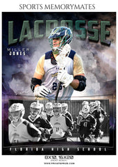 Miller Jones - Lacrosse Sports Memory Mate Photoshop Template