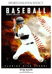 Miller Thomas - Baseball Sports Enliven Effect Photography Template