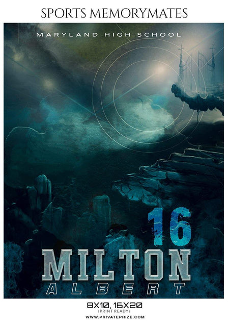 Milton Albert - Football Memory Mate Photoshop Template - PrivatePrize - Photography Templates