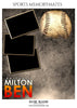 MILTON BEN BASEBALL - SPORTS MEMORY MATE - Photography Photoshop Template