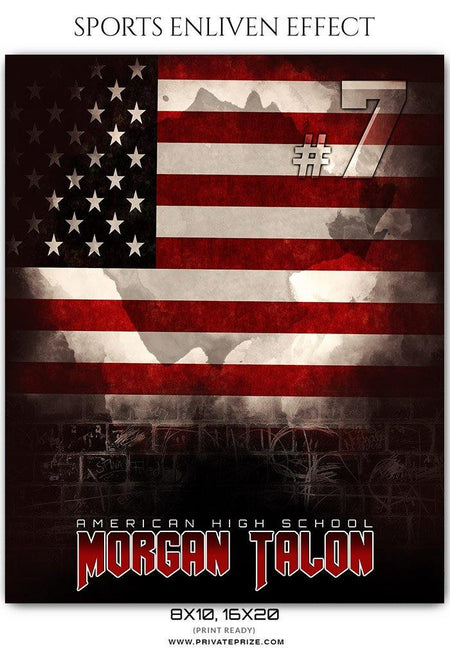 Morgan Talon - Lacrosse Sports Enliven Effects Photography Template - PrivatePrize - Photography Templates