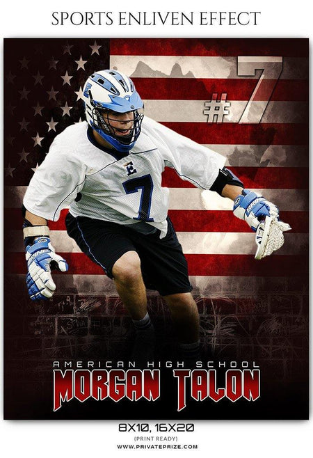 Morgan Talon - Lacrosse Sports Enliven Effects Photography Template - PrivatePrize - Photography Templates