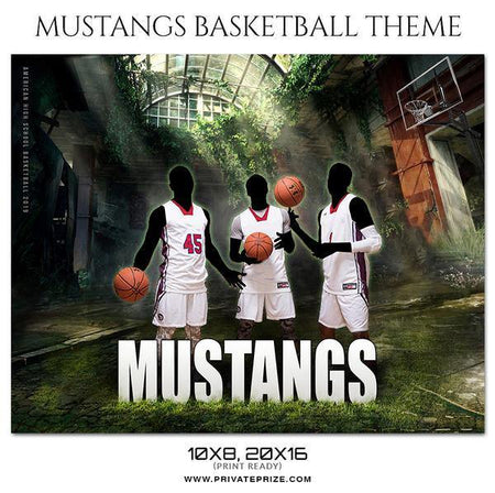 Mustangs - Basketball Theme Sports Photography Template - PrivatePrize - Photography Templates