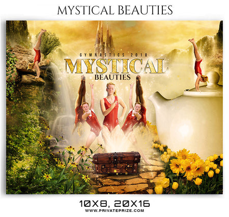 MYSTICAL BEAUTIES GYMNASTICS THEMED SPORTS PHOTOGRAPHY TEMPLATE - Photography Photoshop Template