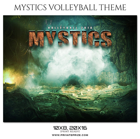 Mystics - Volleyball Themed Sports Photography Template - Photography Photoshop Template