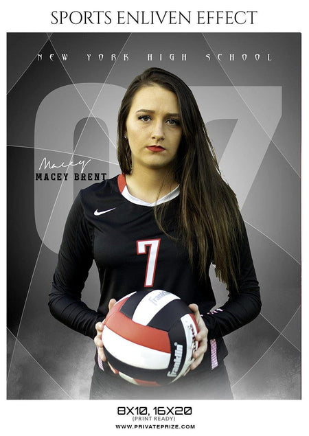 Macey Brent - VOLLEYBALL ENLIVEN EFFECT - PrivatePrize - Photography Templates
